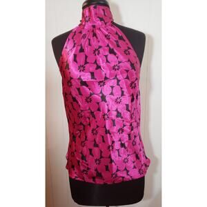 Paradox size 12 pink & black halter top